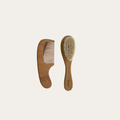 Wooden brush and comb